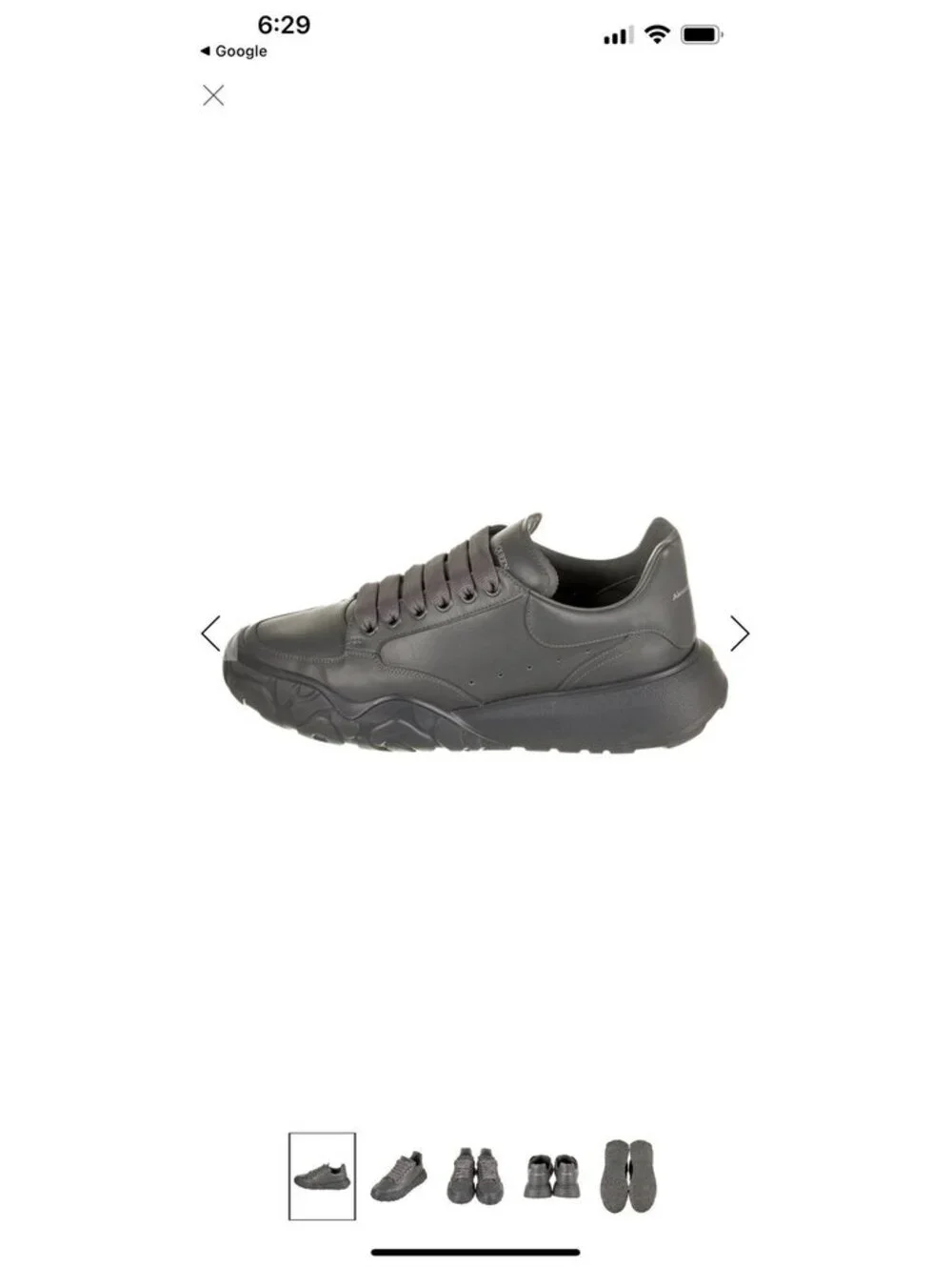 Alexander McQueen Court Trainer Leather Sneaker “Lead  Pencil” Gray Low Top 46 1